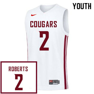 Youth #2 Tyrell Roberts Washington State Cougars College Basketball Jerseys Sale-White